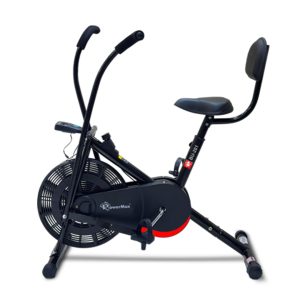 PowerMax Fitness BU-201 Dual Action Air Bike/Exercise Bike for Home