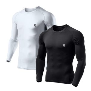 Men's Cool Dry Short Sleeve Compression Shirts, Sports Baselayer T-Shirts Tops, Athletic Workout Shirt