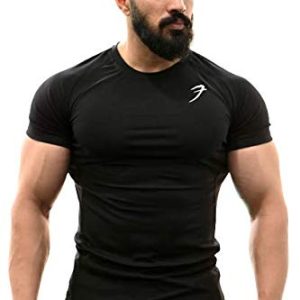 Men's Round Neck Slim Fit Gym Sports T-Shirt